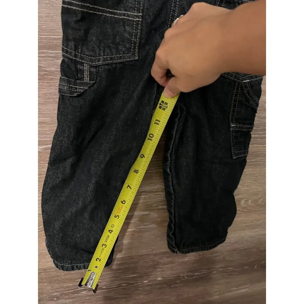OshKosh Overalls jeans boy size 24 months toddler 2T fleece lined